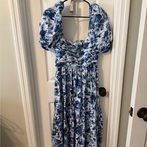 Abercrombie & Fitch Blue and White Floral Top